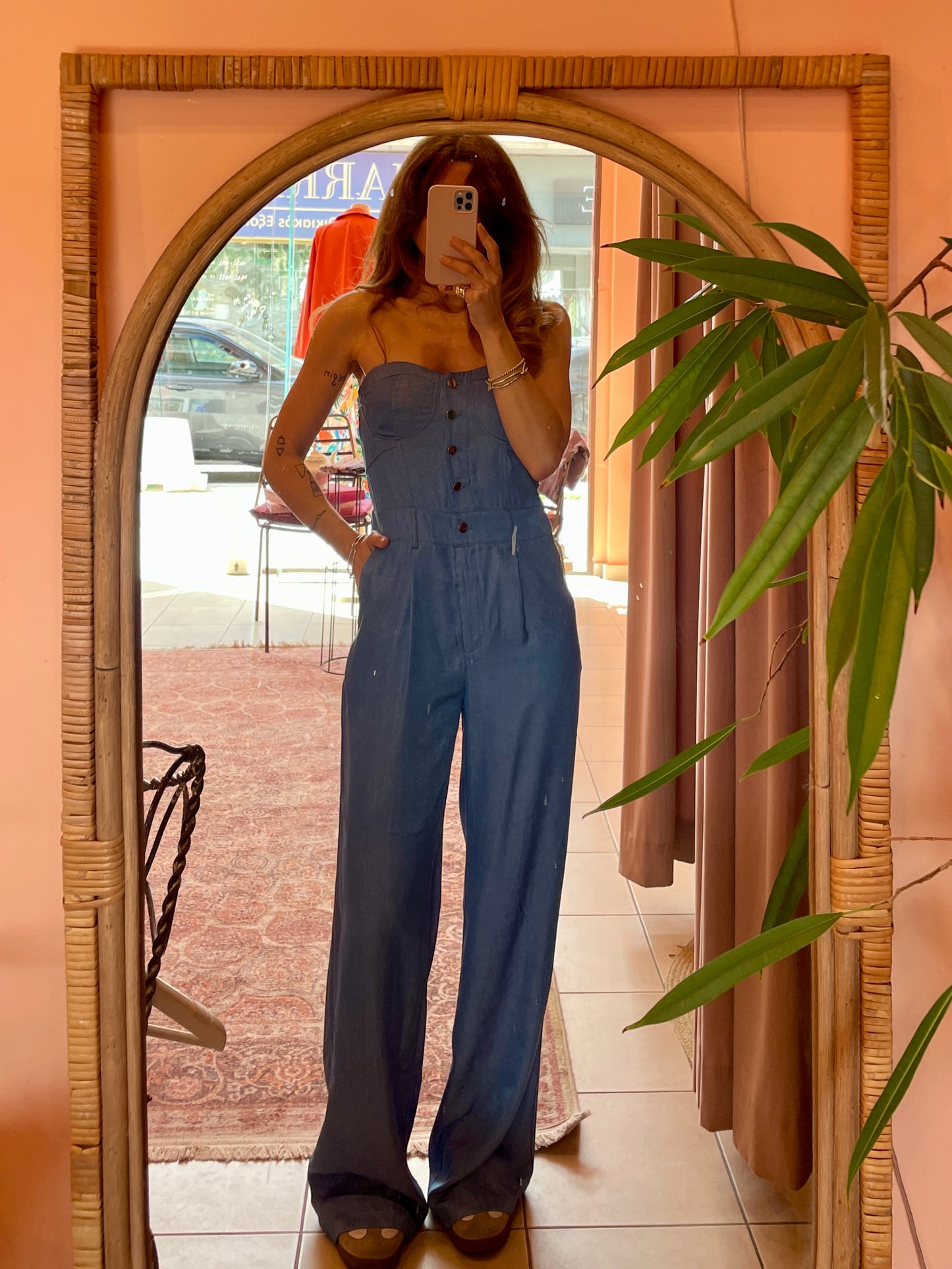 Lisboa Strapless Jumpsuit (Blue)