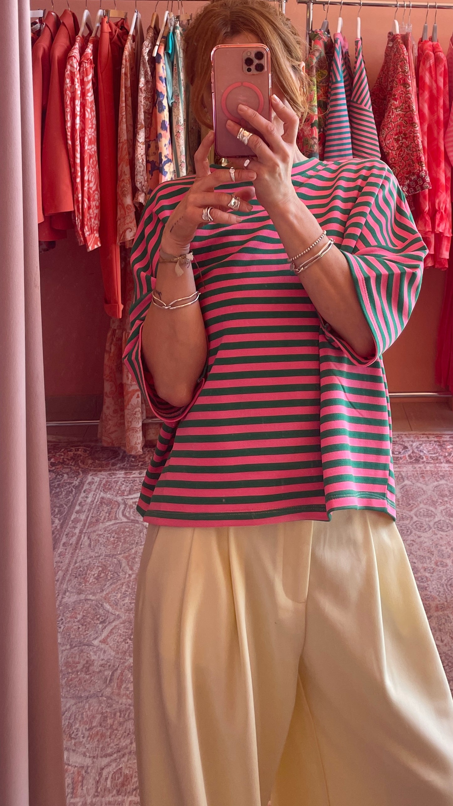 Boxy Cotton T-Shirt (garden fusion)
