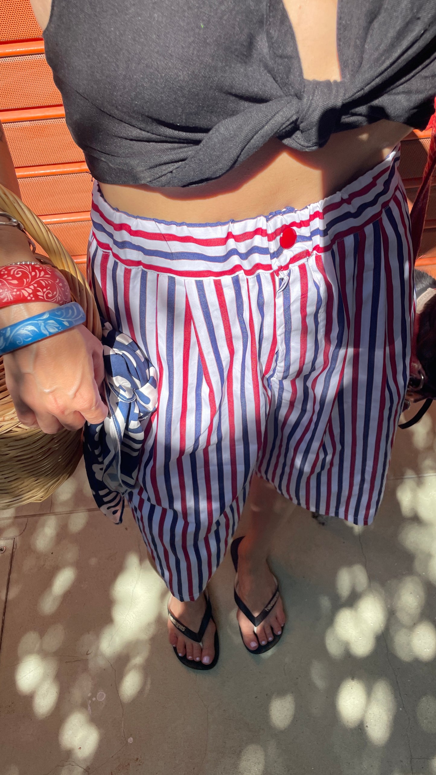 Cotton Bermuda Shorts (Stripes)
