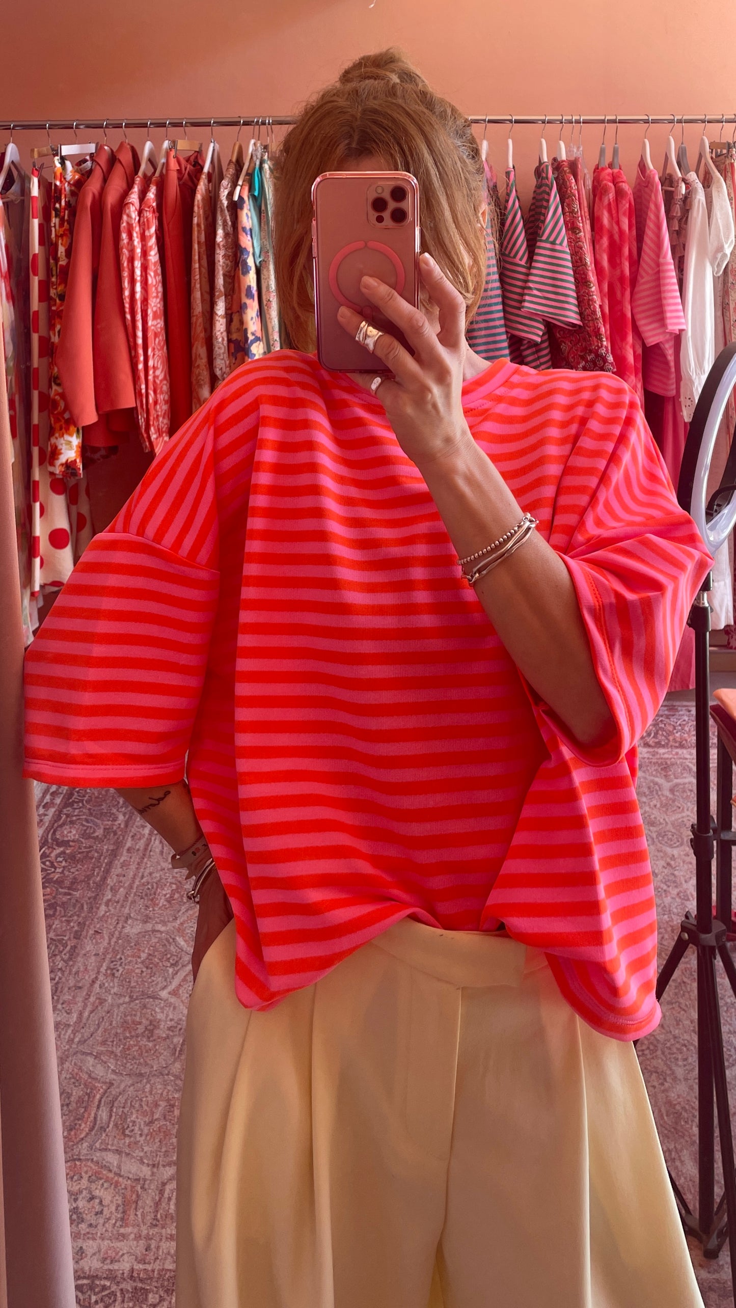 Boxy Cotton T-Shirt (neon glow)