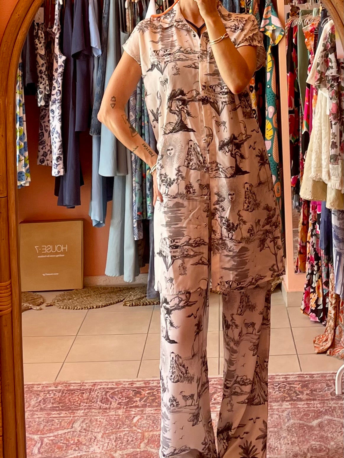 Safari Κοντό Φόρεμα (ασπρόμαυρο)