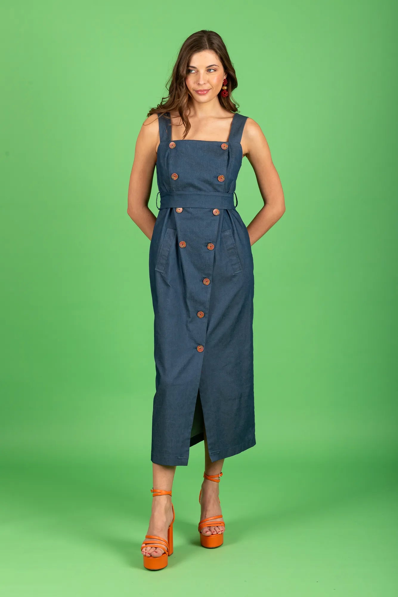 Stephanie Midi Dress (indigo)