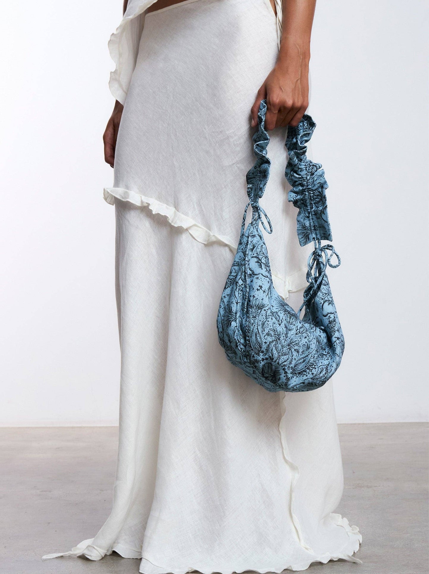 Blue Peony Shoulder Bag