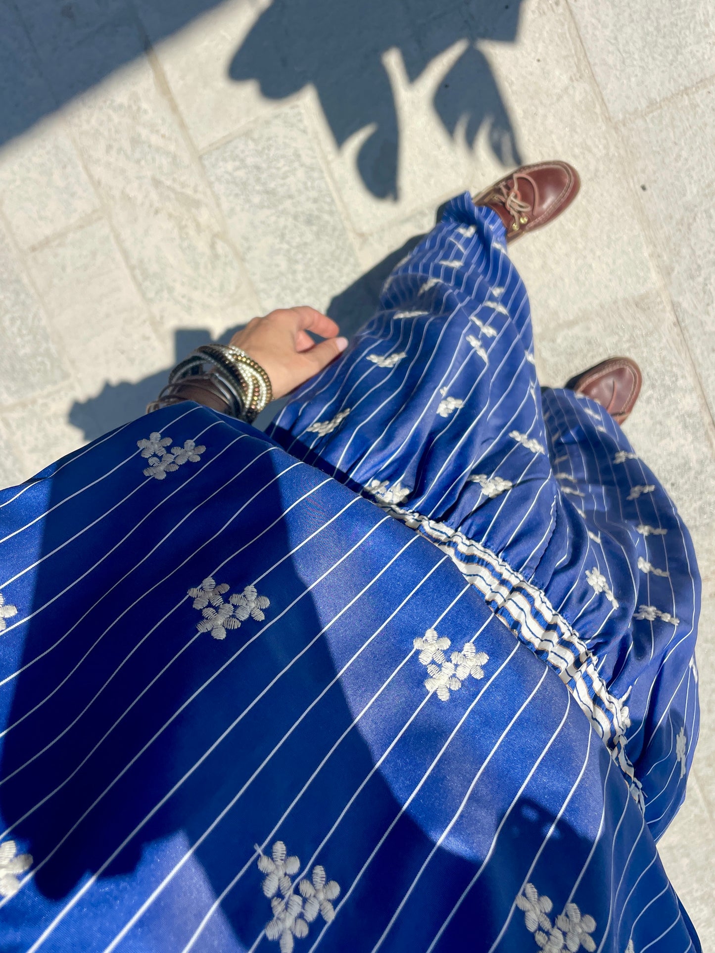 Cotton Sleeveless Top (Blue)