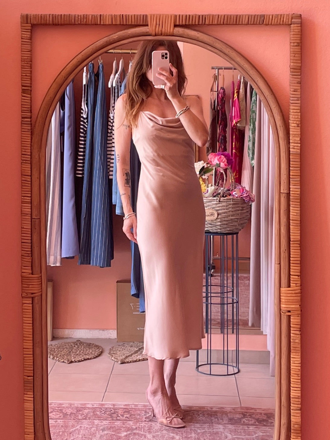 Lingerie Midi Dress (Champagne)