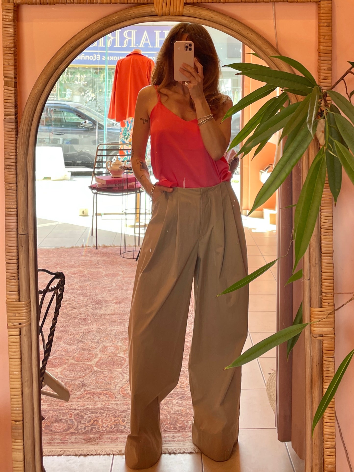 Kenya Wide Leg Pants (Beige)