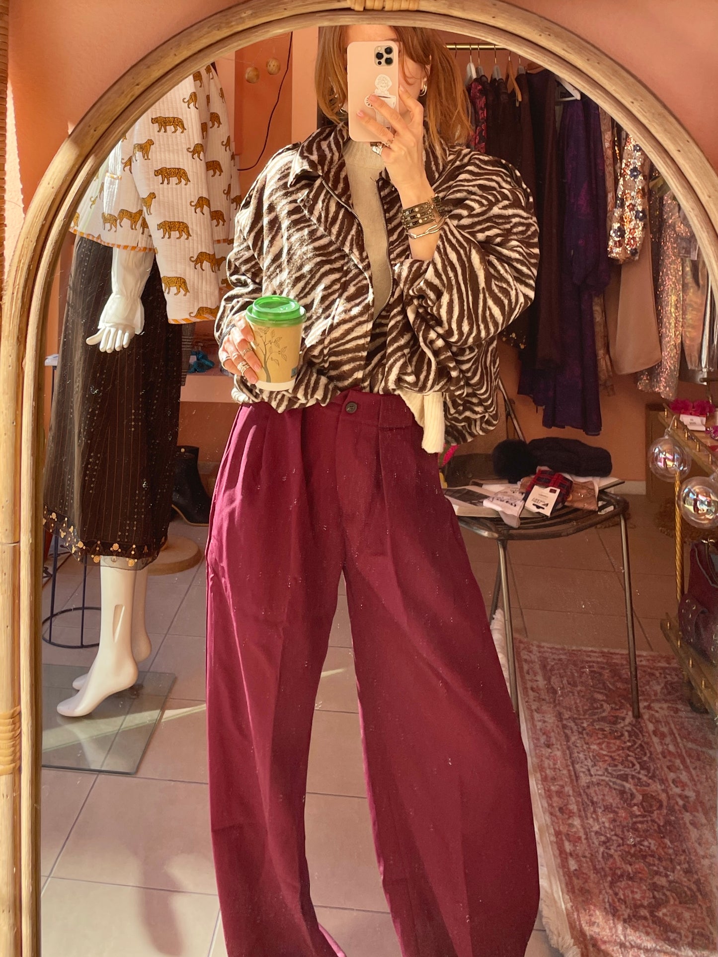 Oversized Bomber Jacket (zebra brown)