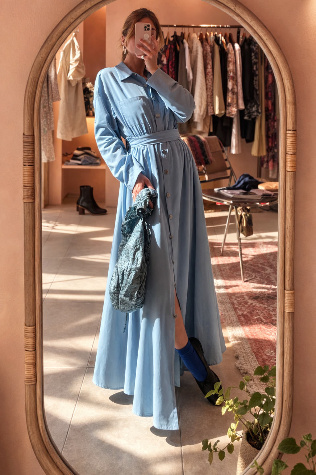 Long Shirtdress (baby blue)