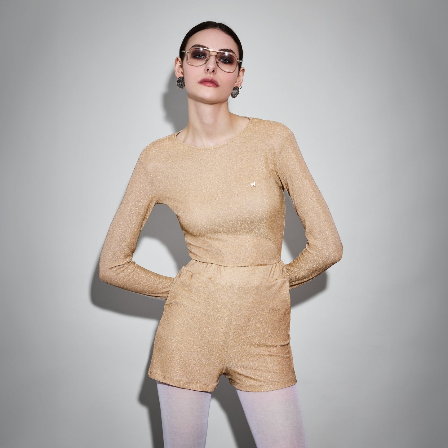 Knitted Shimmery Body (Gold)