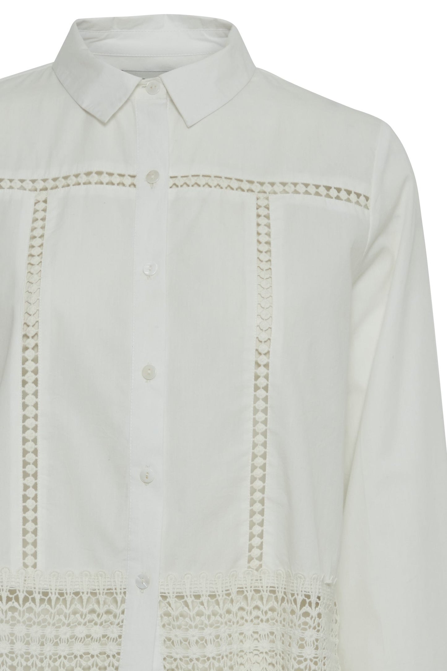 Cotton Lace-Detail Shirt