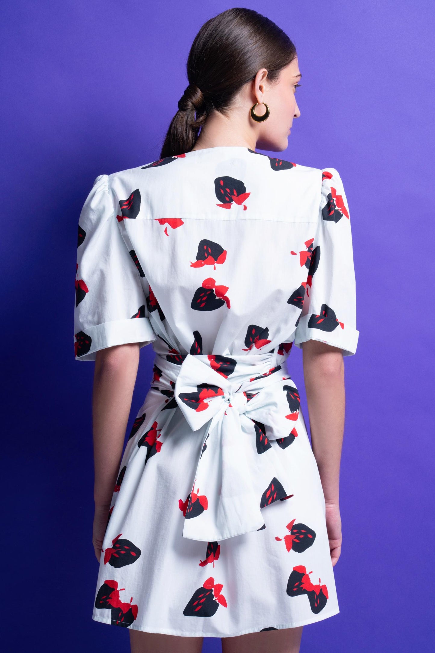 Maria Mini Wrap Dress (Strawberries)