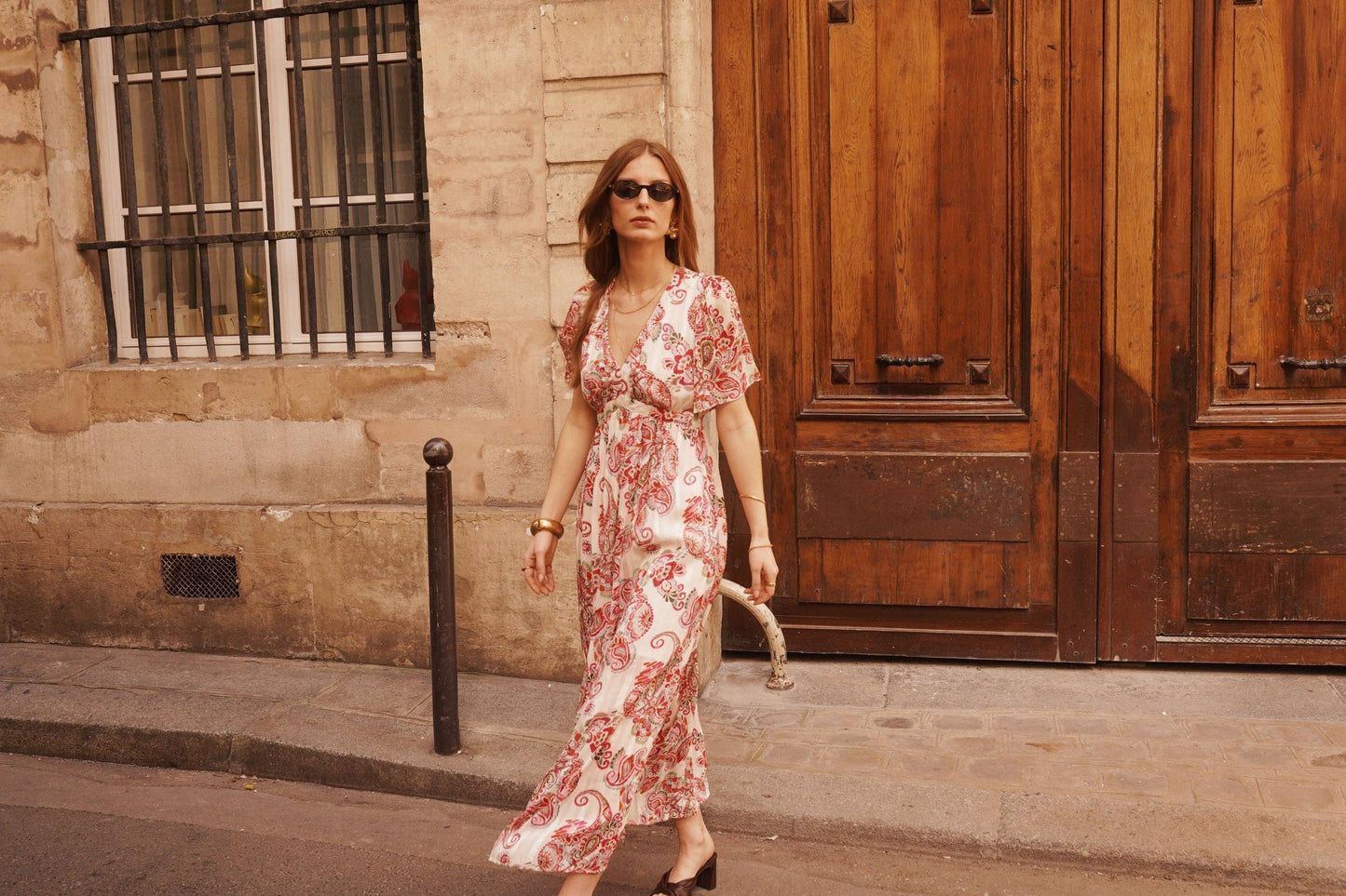 Red Bloom Long Dress