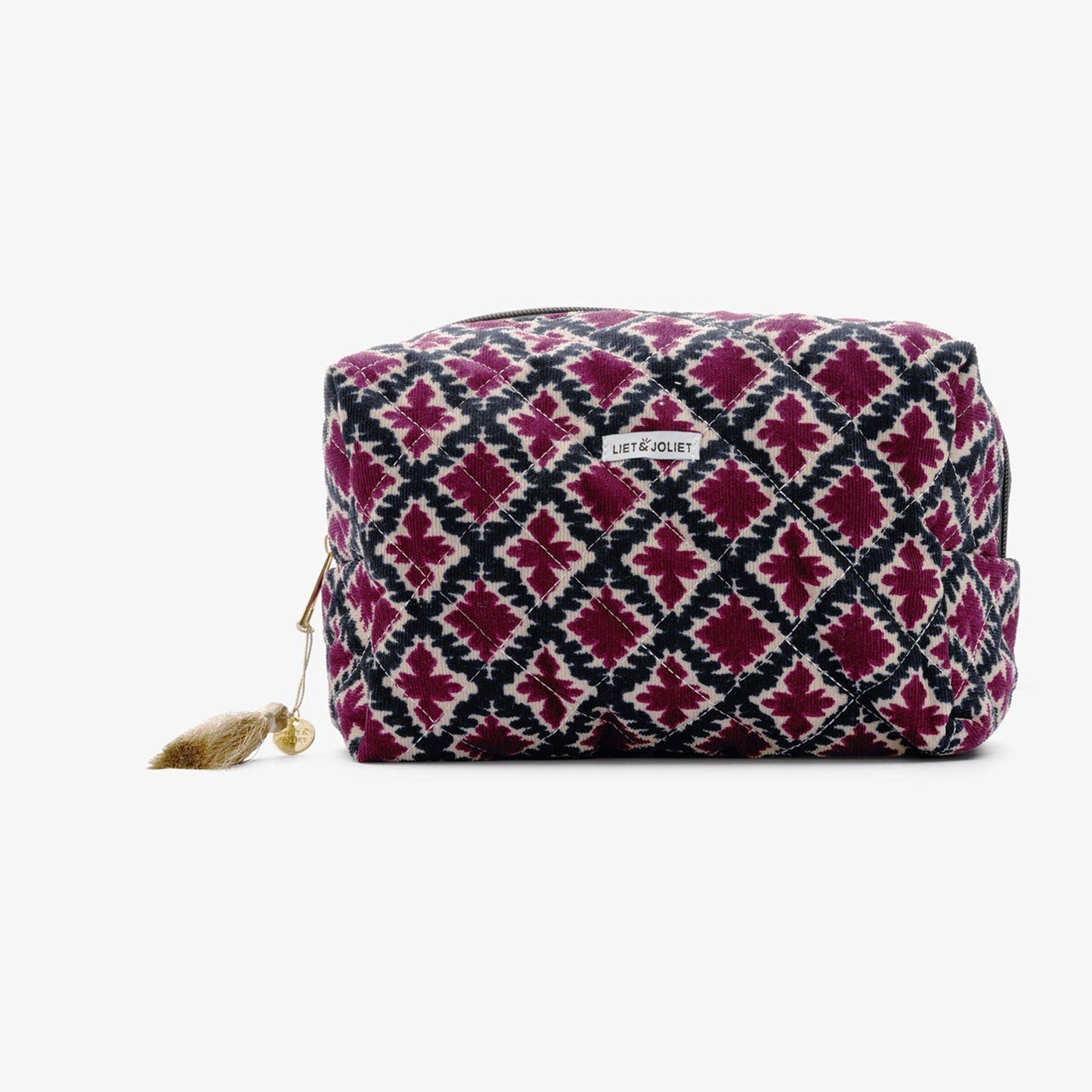 Make-up Bag (Burgundy/Blue)