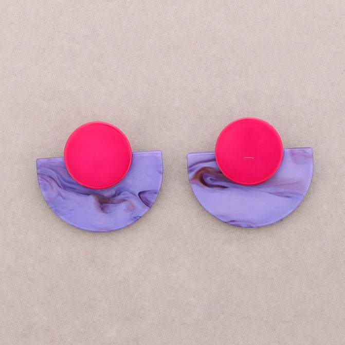 Moonlight Resin Earrings (lavender)
