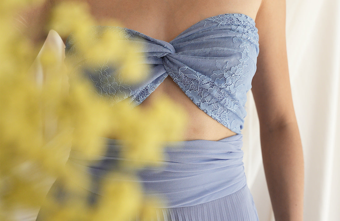 Casablanca Strapless Dress (Light Blue)
