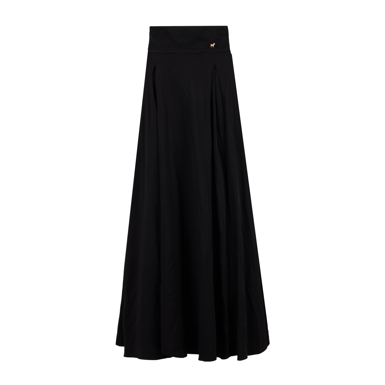 Pleated Long Skirt (Black)
