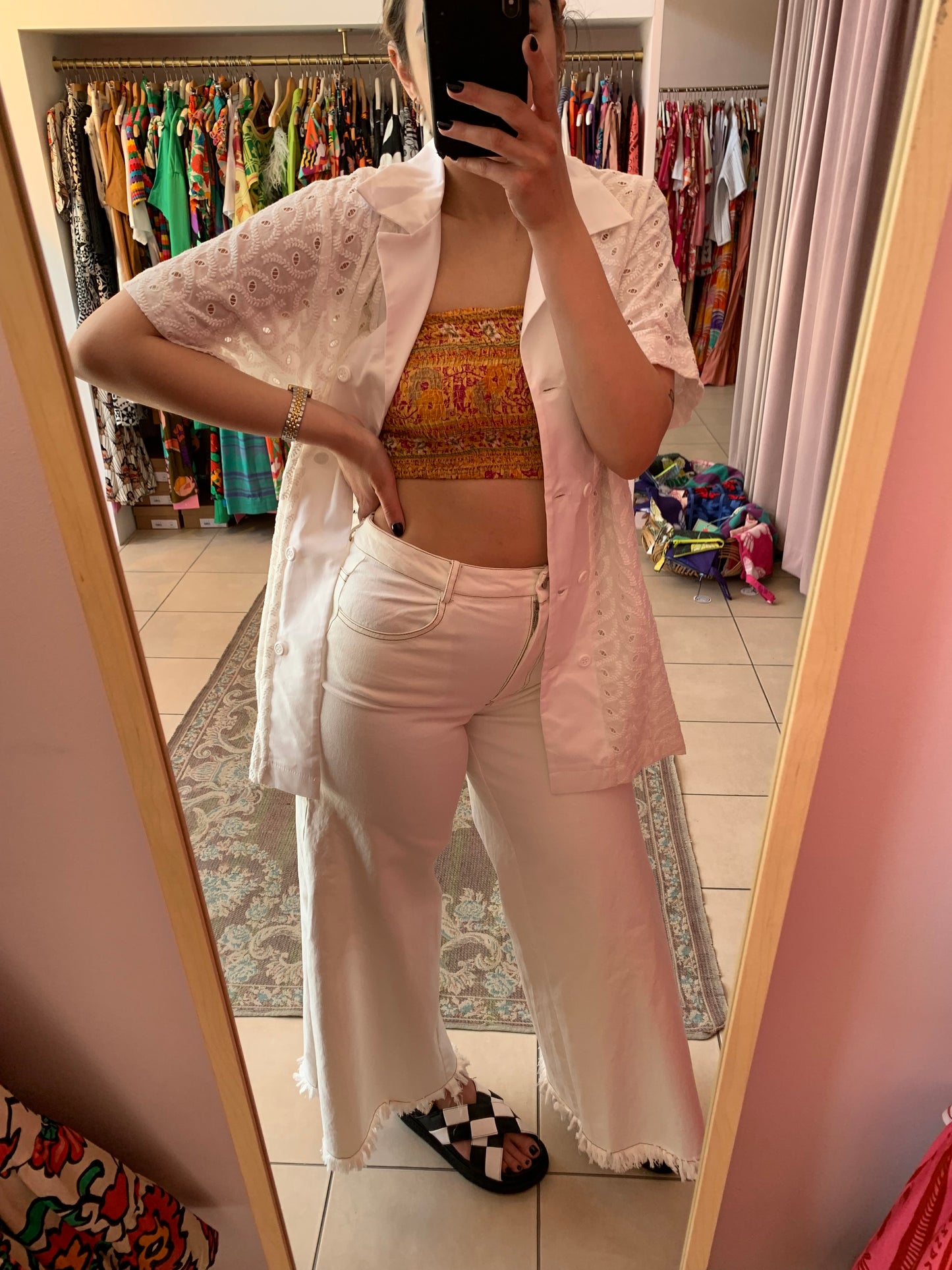 Broderie Short-Sleeve Shirt