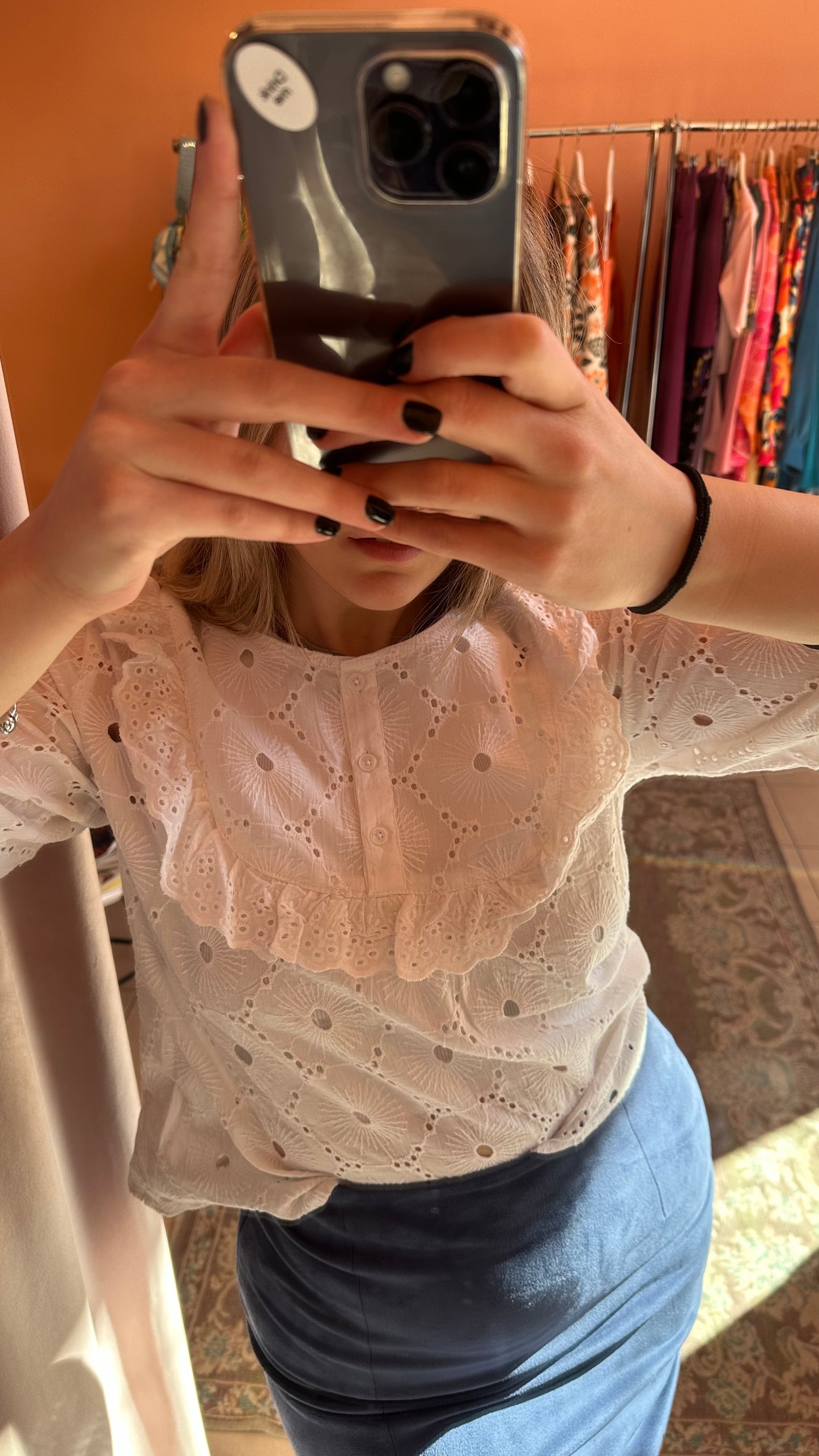 Lace Ruffled Top (white)