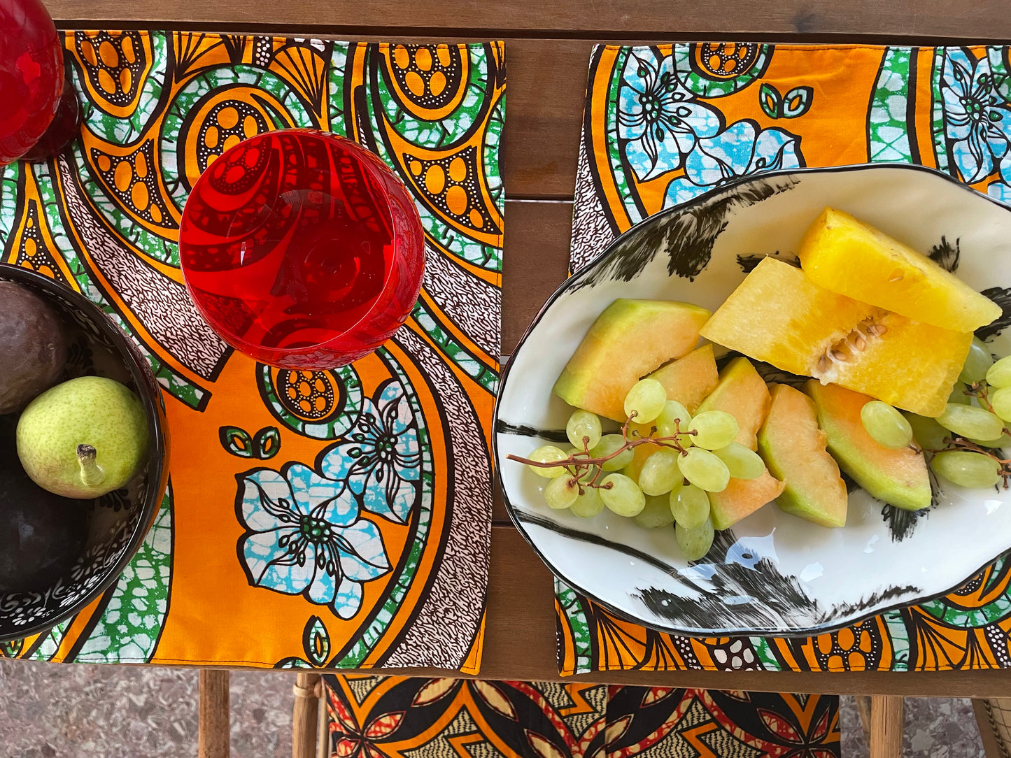 Double-Sided Placemat (orange blossom)