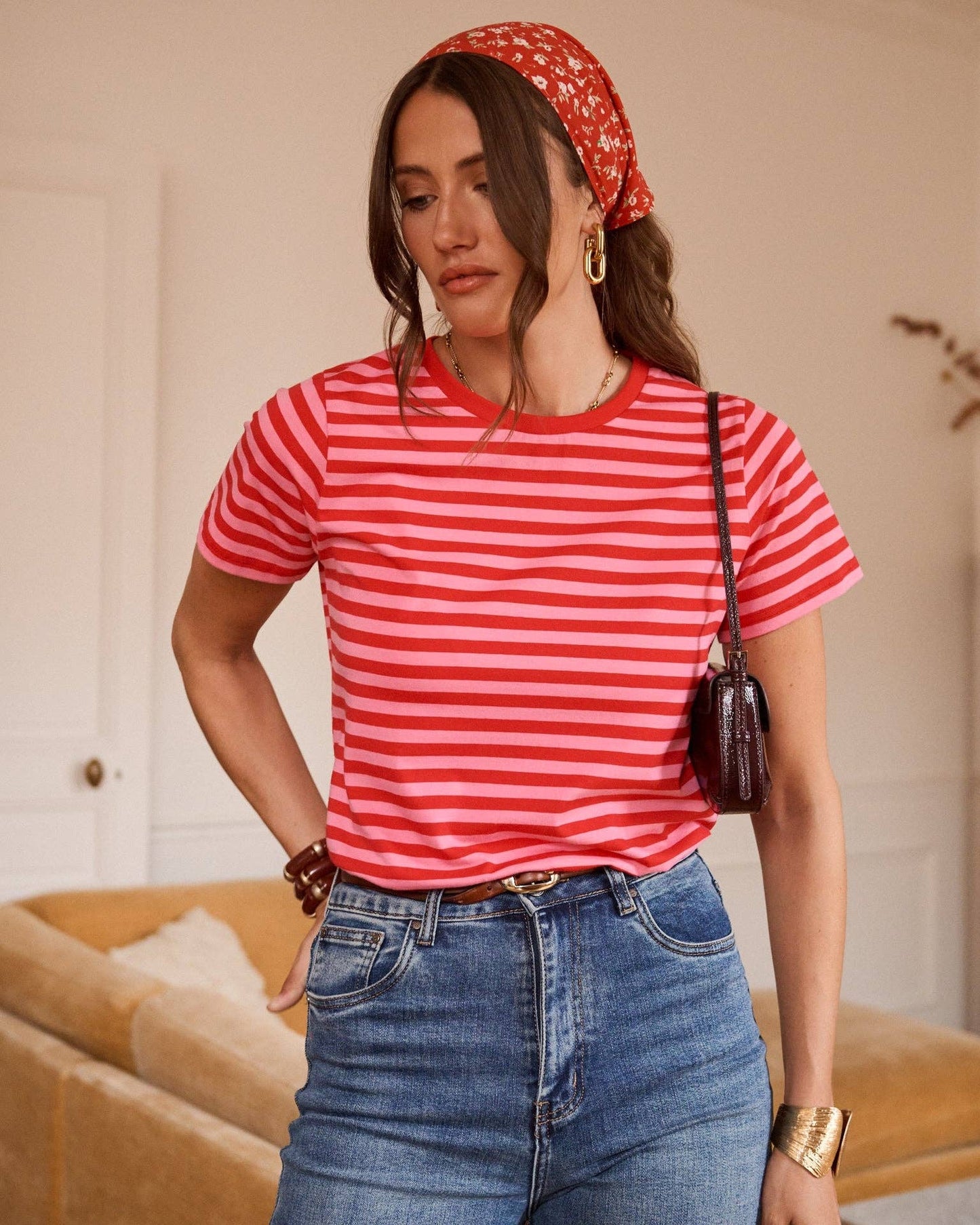 Popsicle T-Shirt (pink/red stripes)