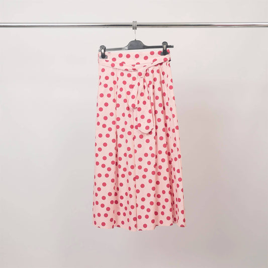 Polka Dot Midi Skirt (rose)
