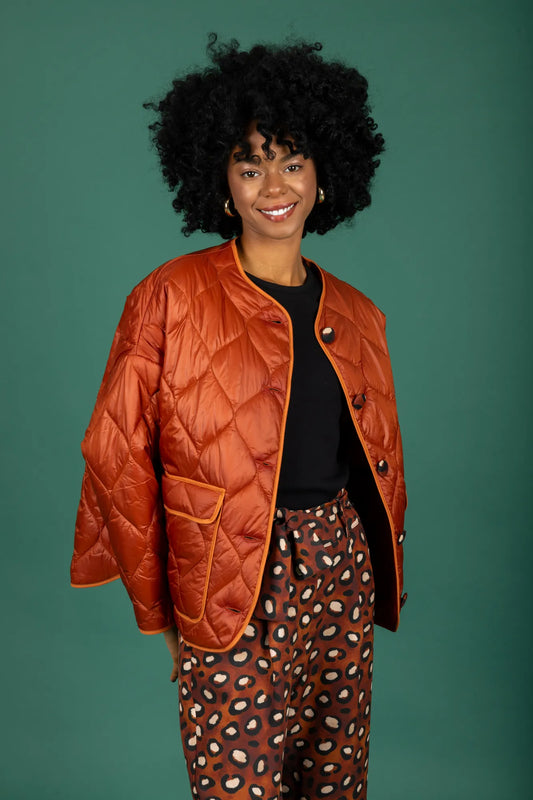 Puffer Short Jacket (Rust)