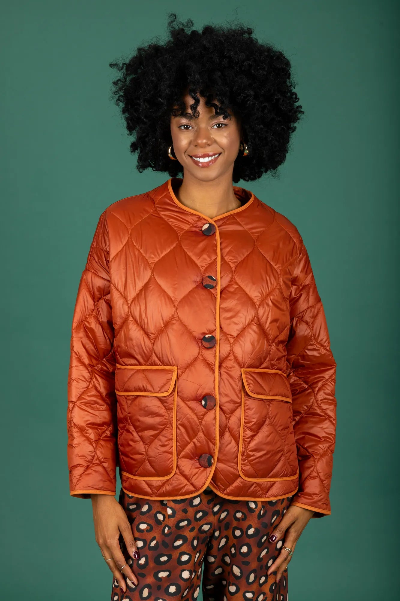 Puffer Short Jacket (Rust)