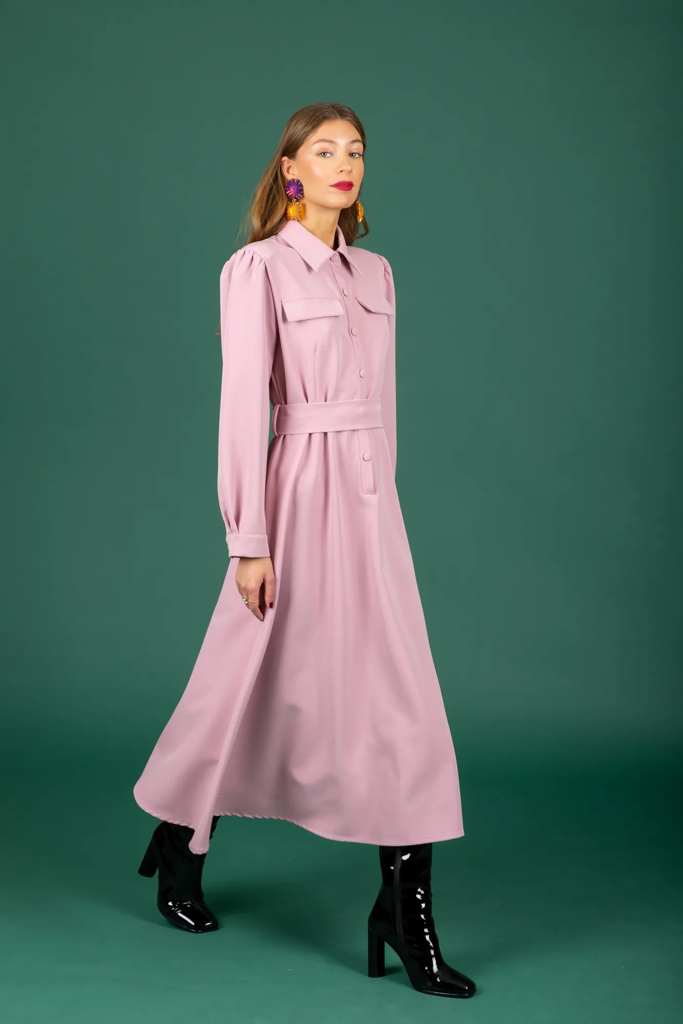 Jonathan Midi Dress (Pink)