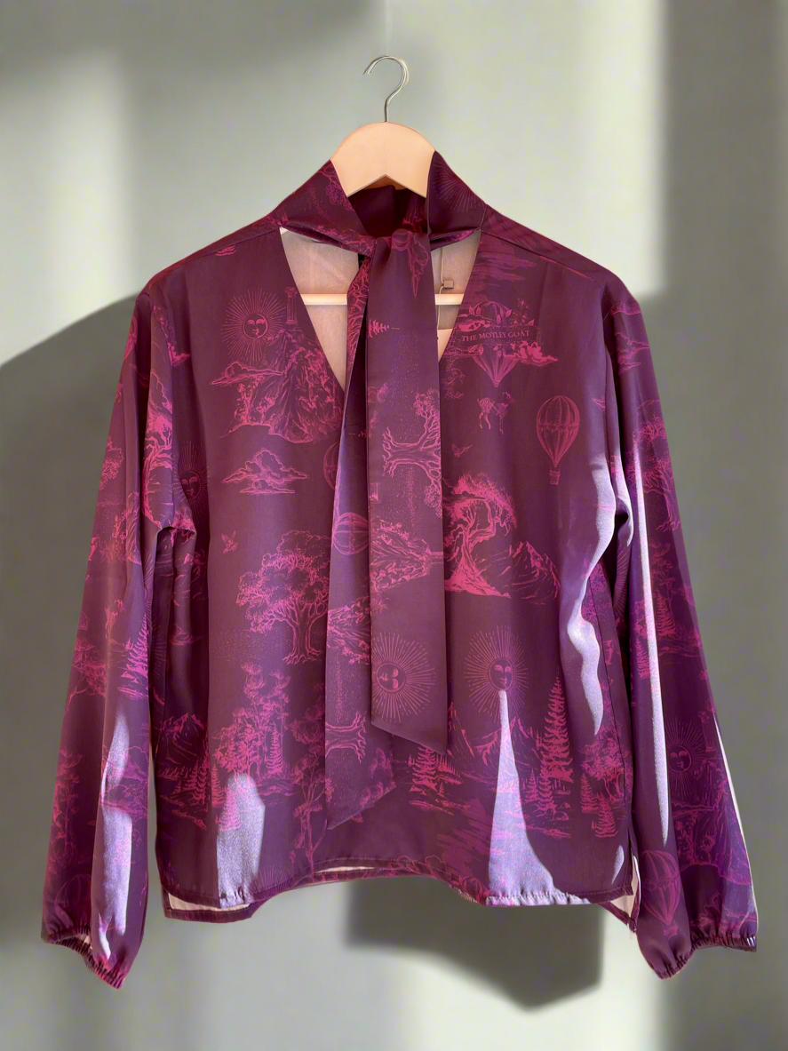 Bow Blouse (Toile Purple)