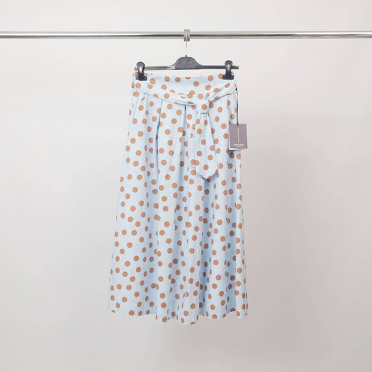 Polka Dot Midi Skirt (ciel)