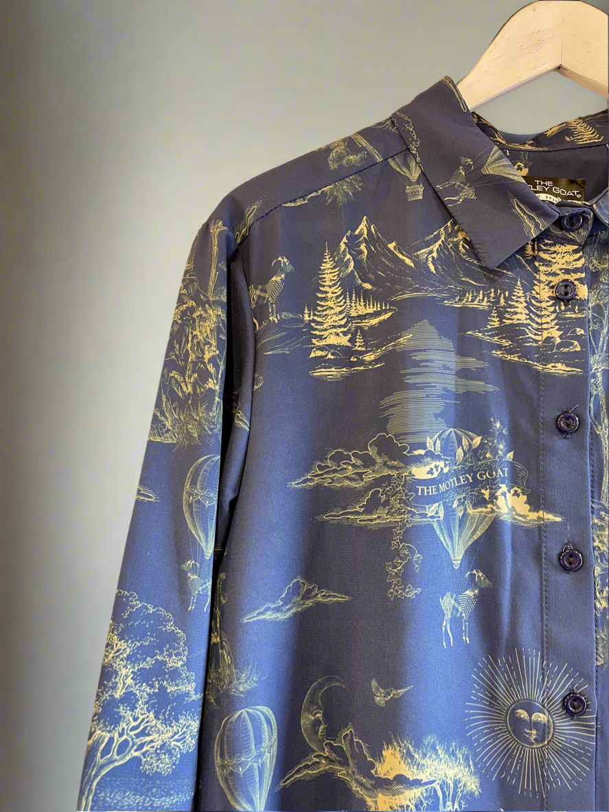 Printed Shirt (Toile Blue)