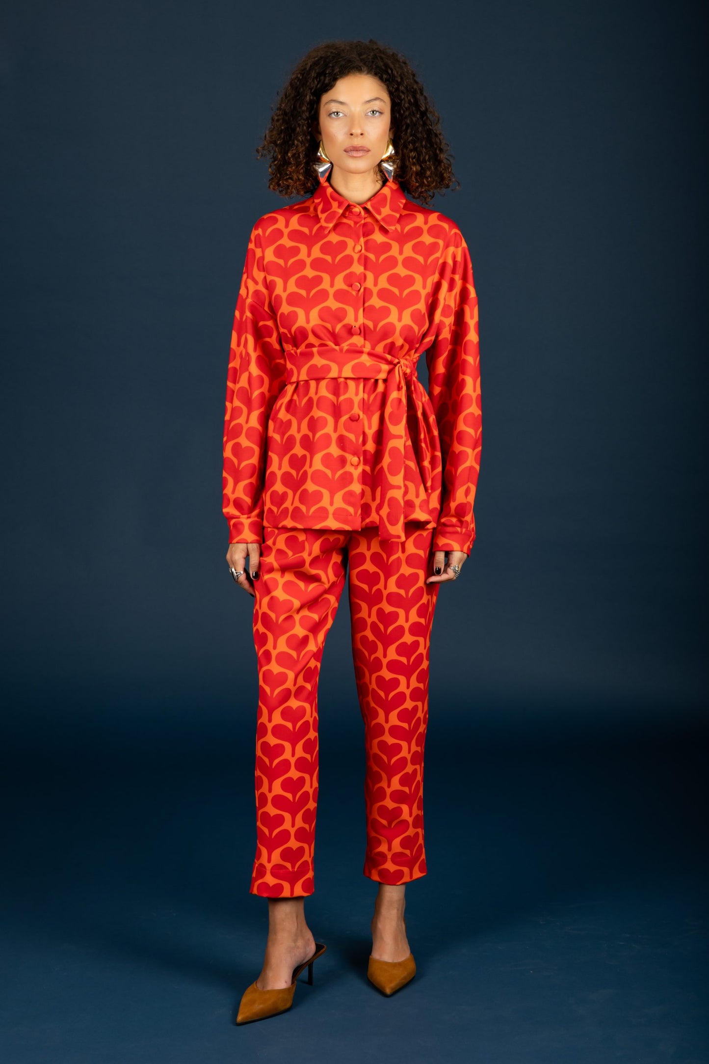 Agatha Oversized Shirt (Red)