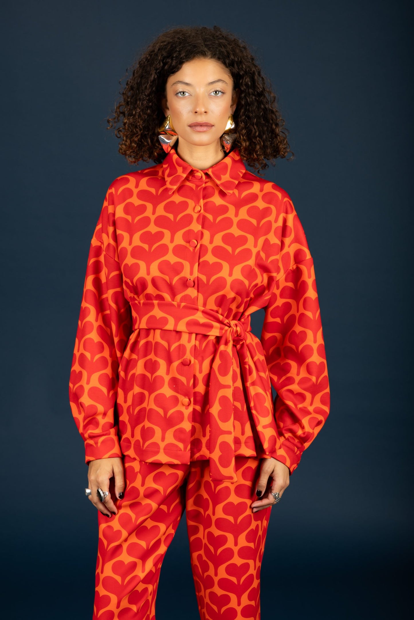 Agatha Oversized Shirt (Red)