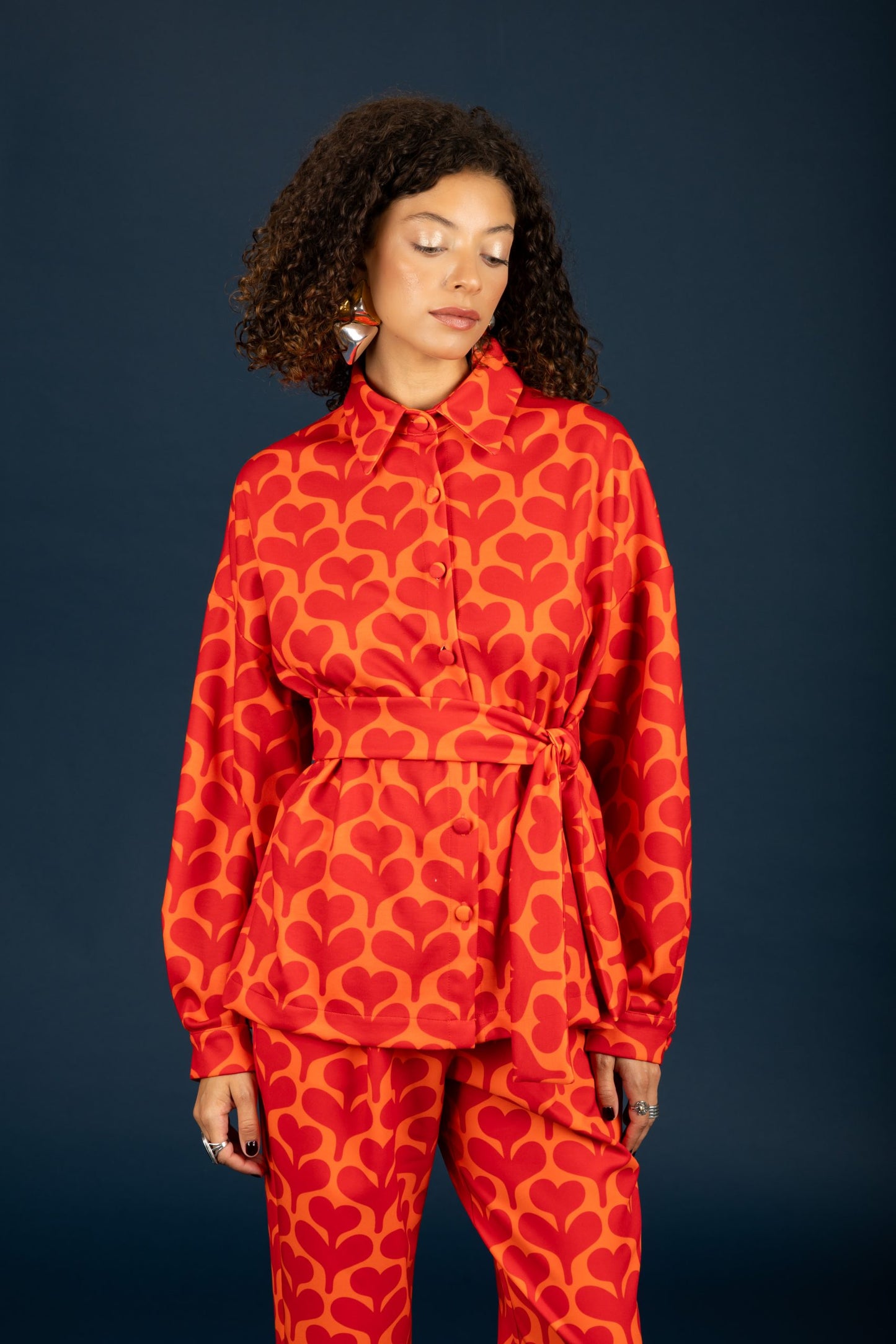 Agatha Oversized Shirt (Red)