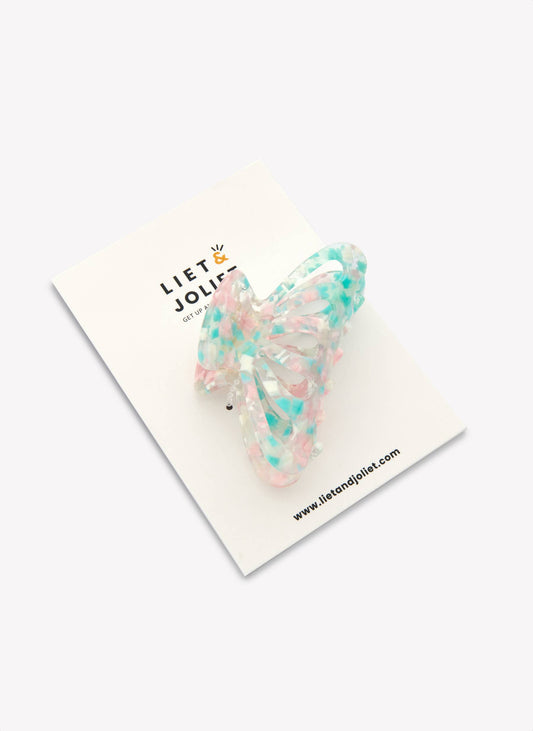 Adelina hair clip light blue/light pink (card)