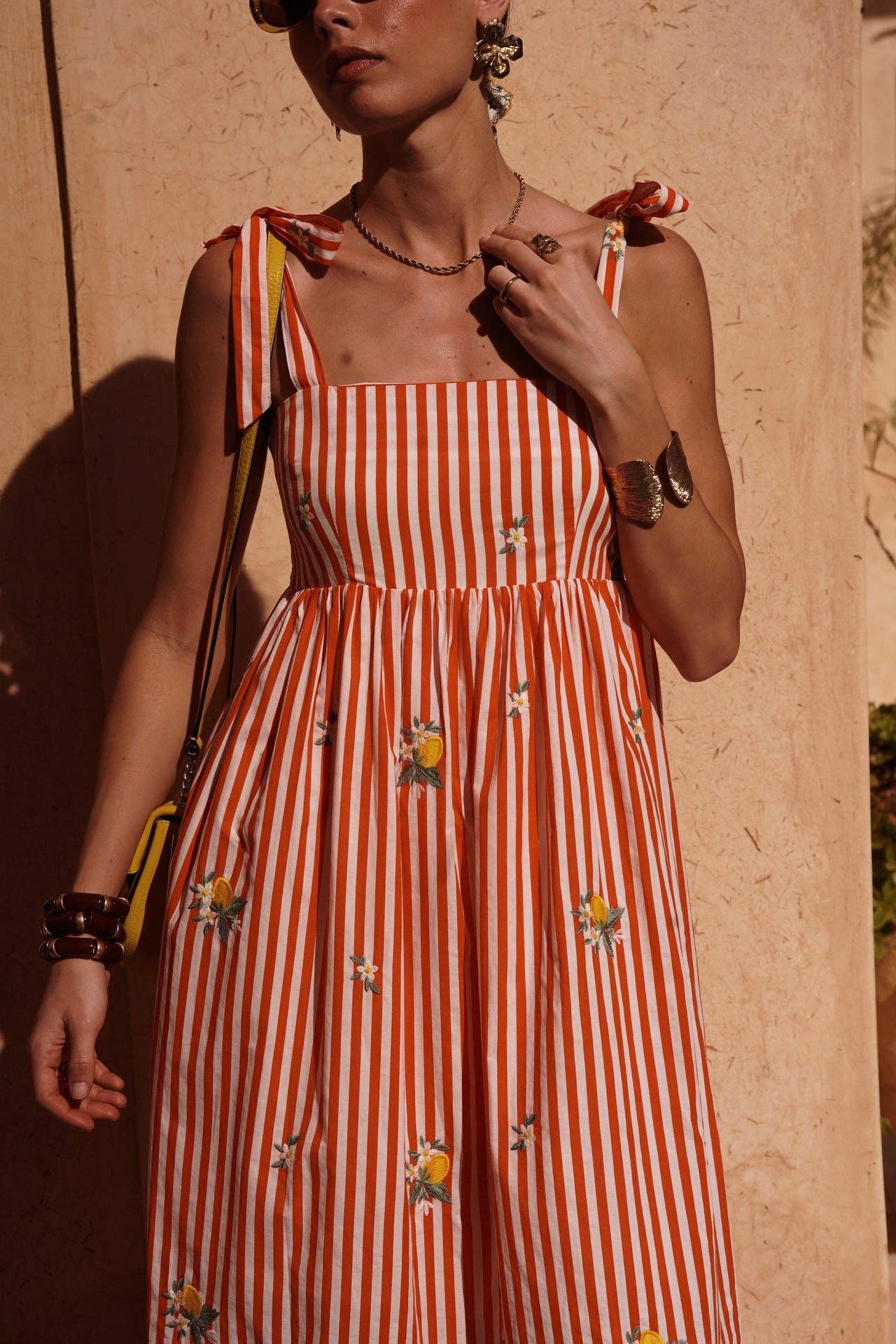 Riviera Midi Dress (red)