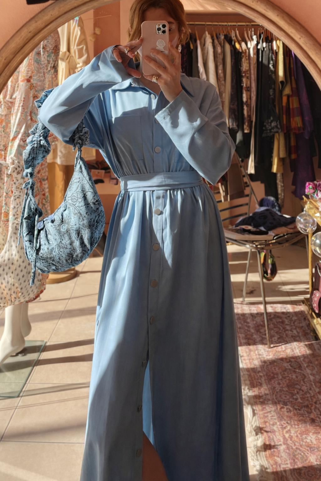 Long Shirtdress (baby blue)
