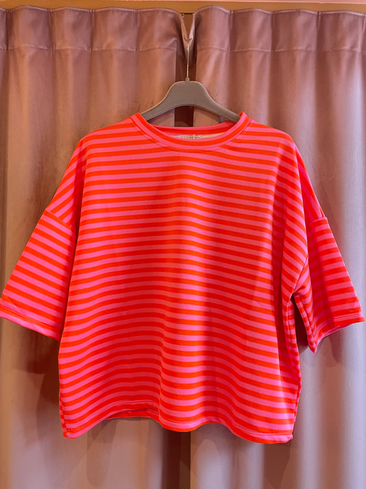 Boxy Cotton T-Shirt (neon glow)