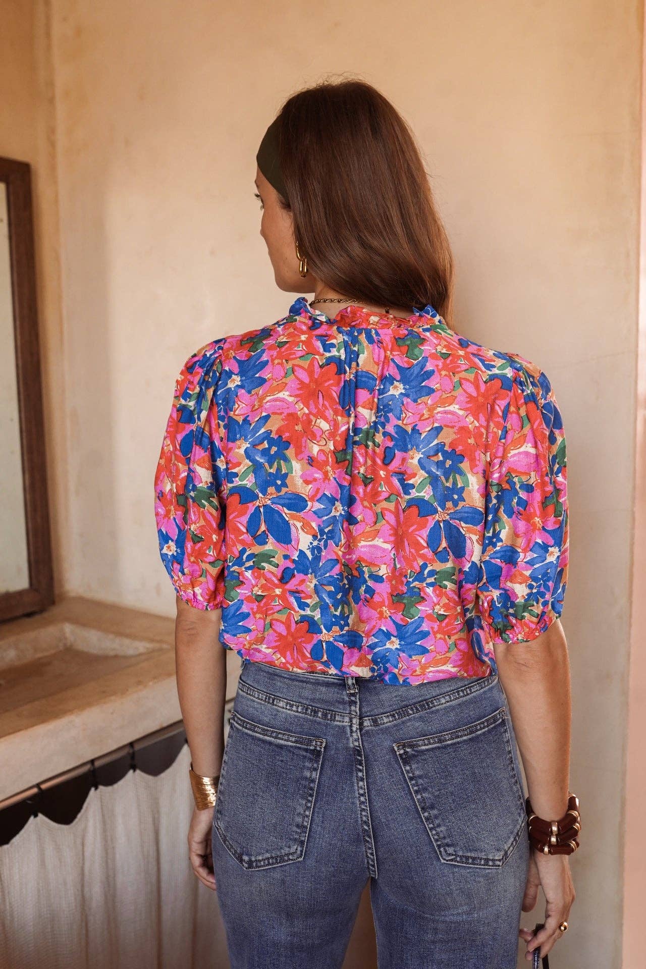 Wisteria Shirt (blue flowers)
