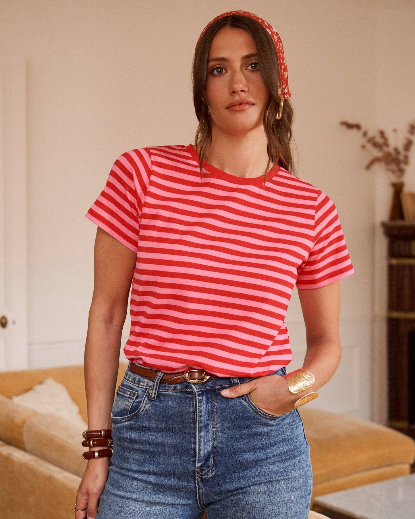 Popsicle T-Shirt (pink/red stripes)
