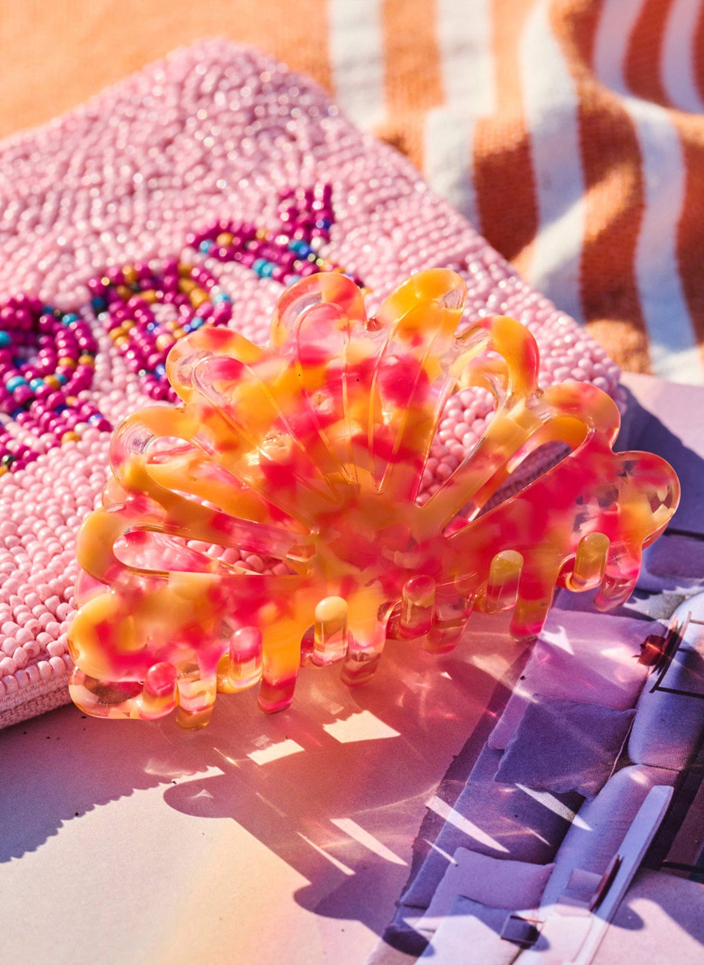 Anastasia Hair Claw (Red/Orange)