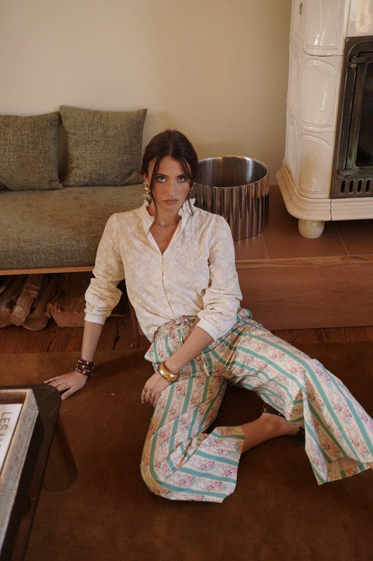 Paolo Floral Pants (green)