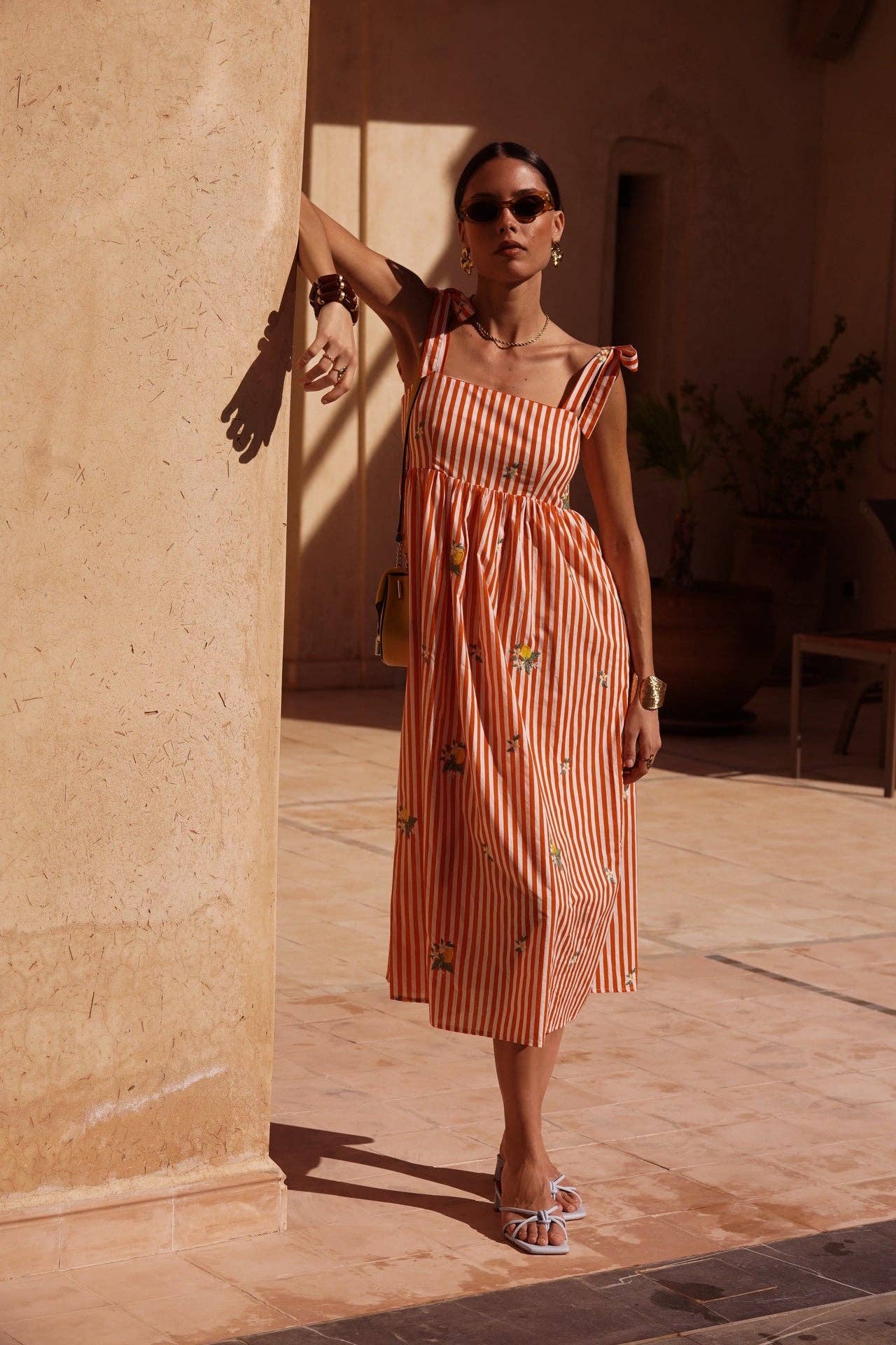 Riviera Midi Dress (red)