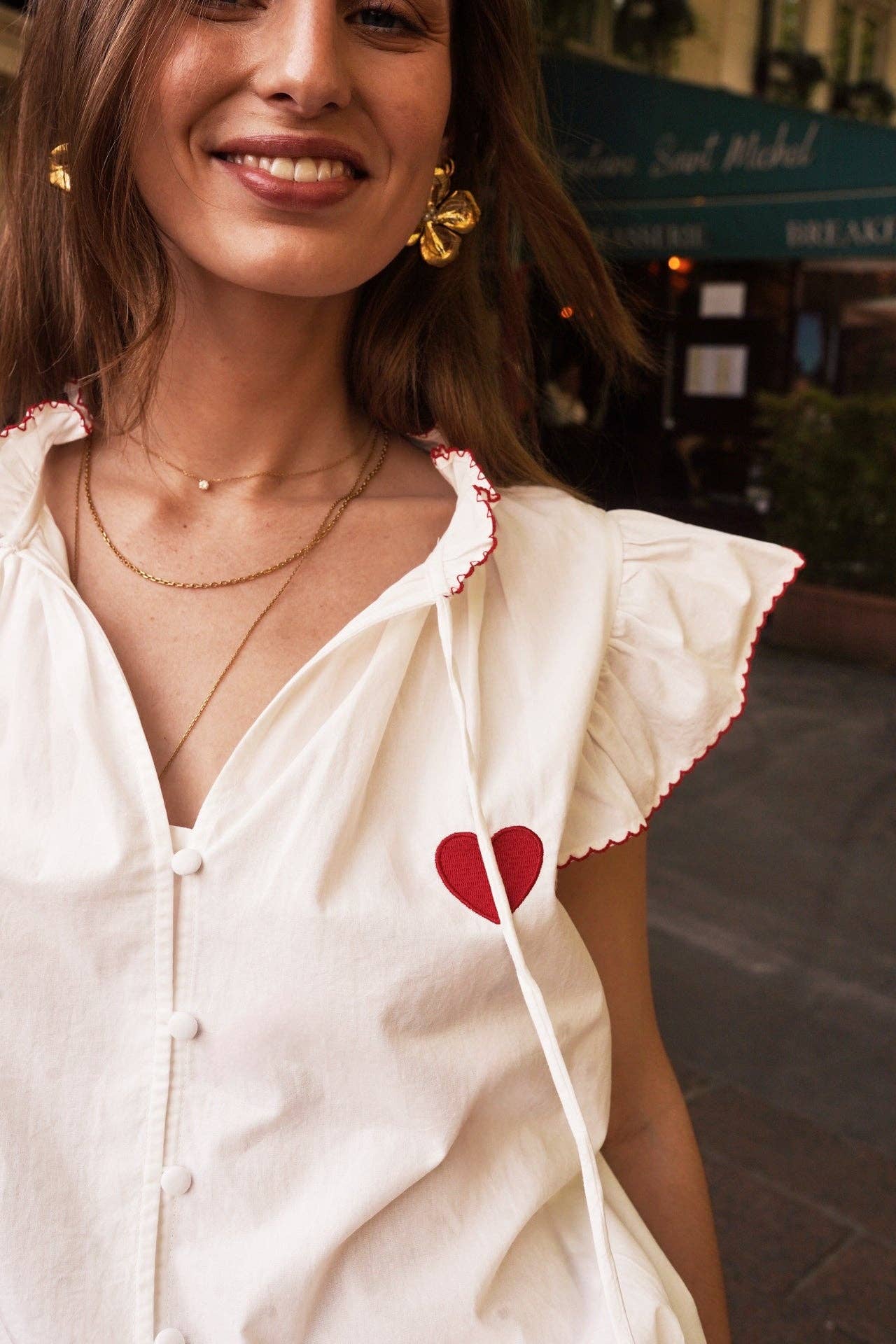 Coeur Cotton Blouse (white)