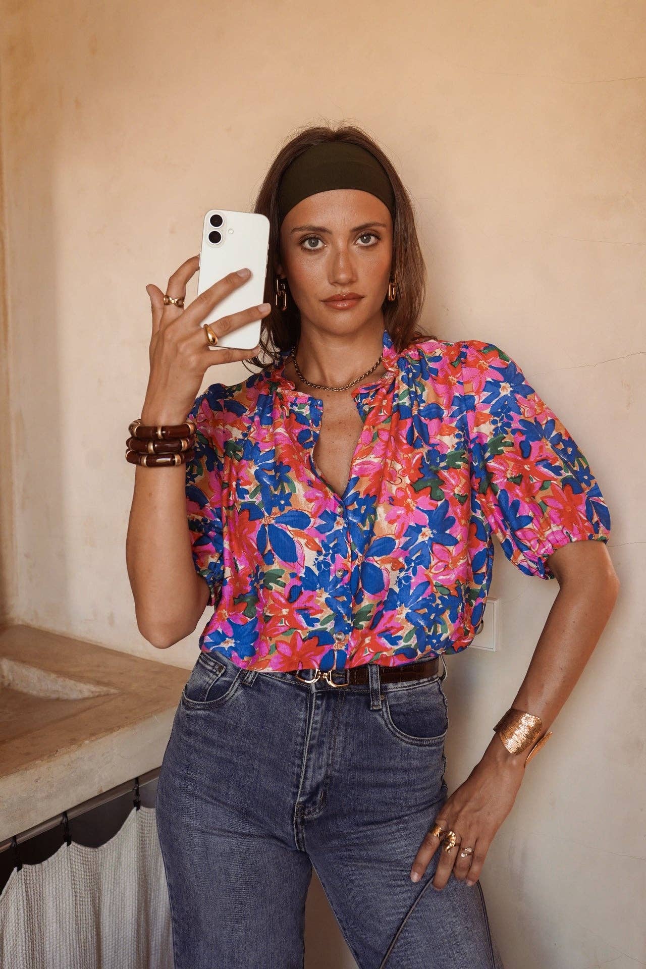 Wisteria Shirt (blue flowers)