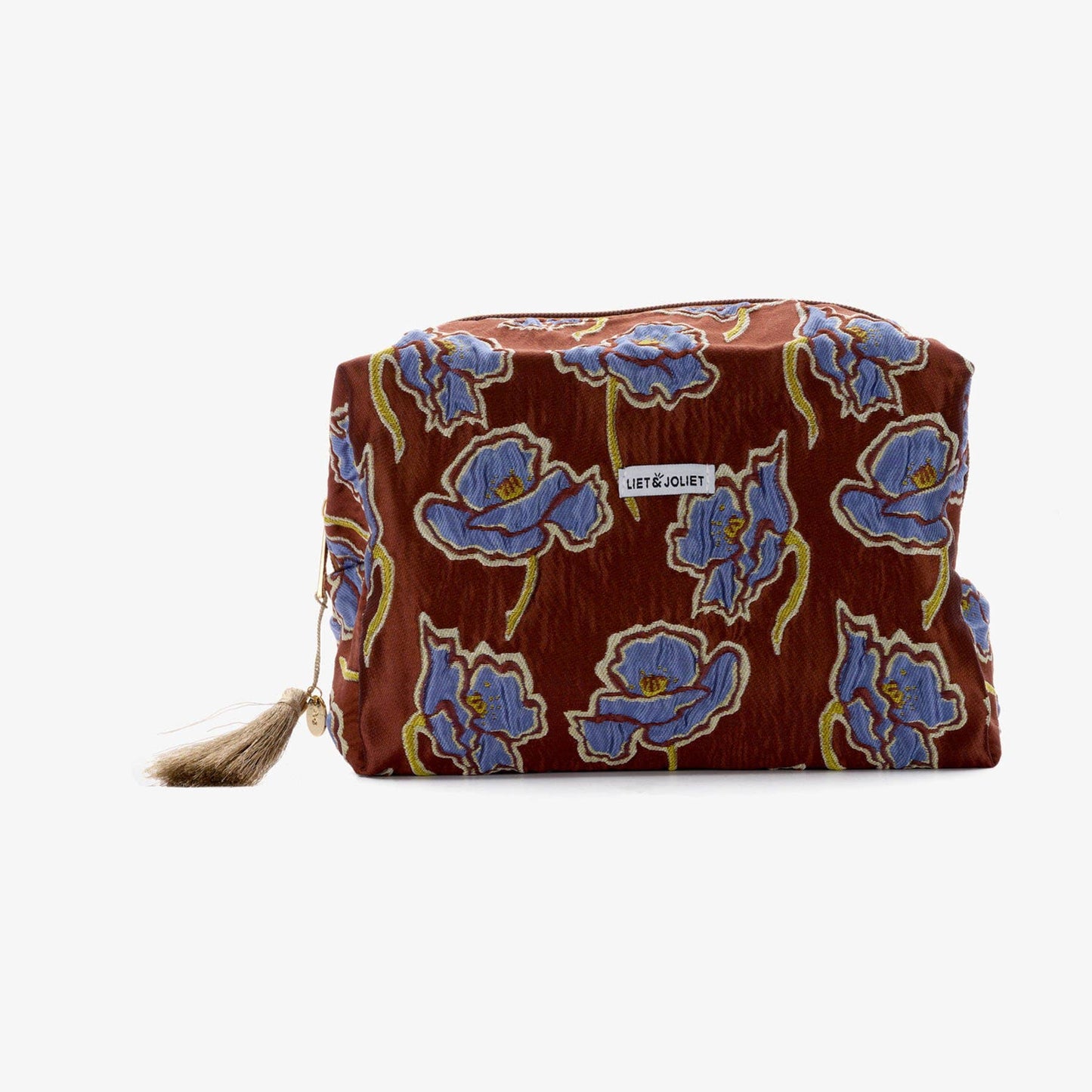Make-up Bag (Burgundy Flowers)