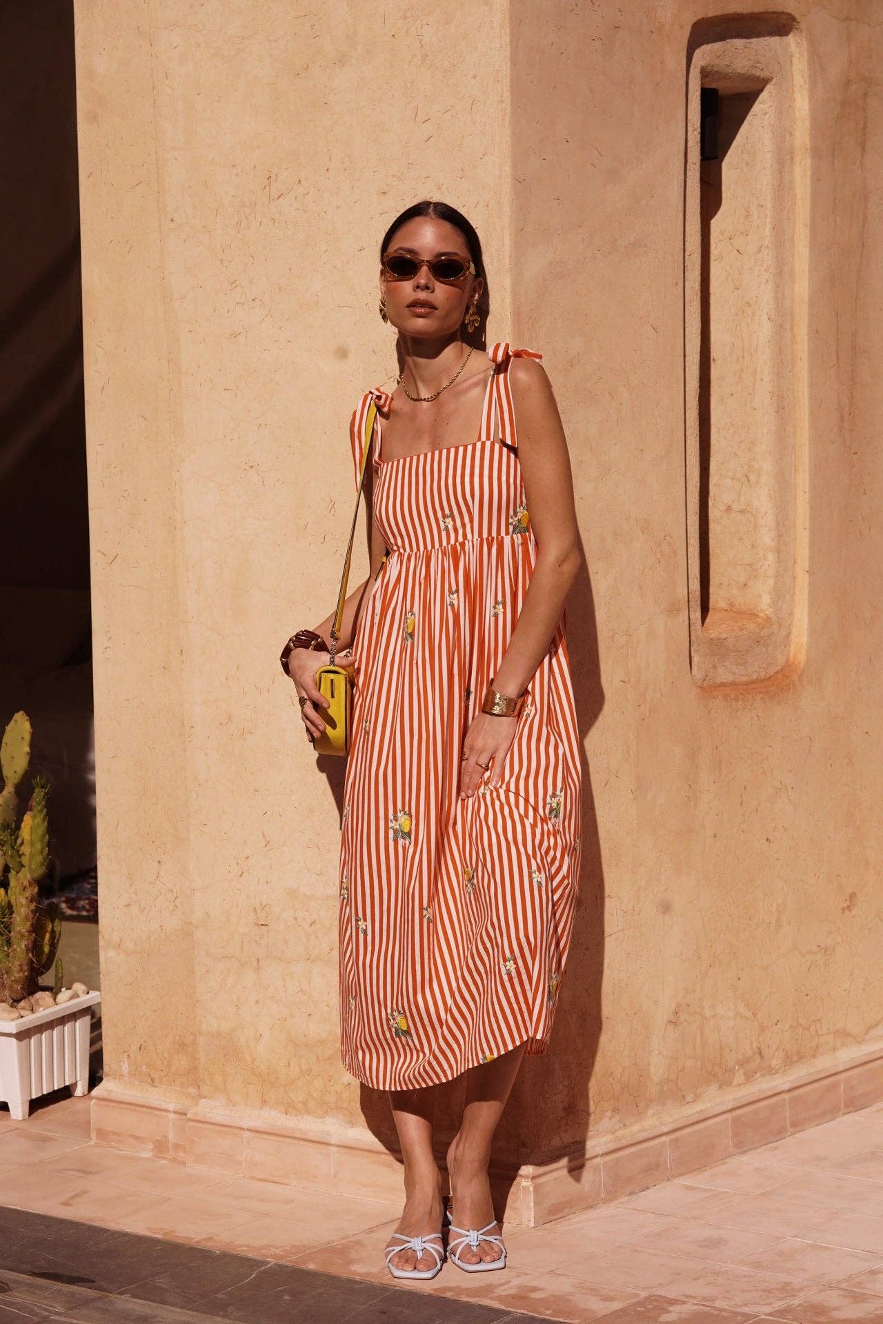 Riviera Midi Dress (red)