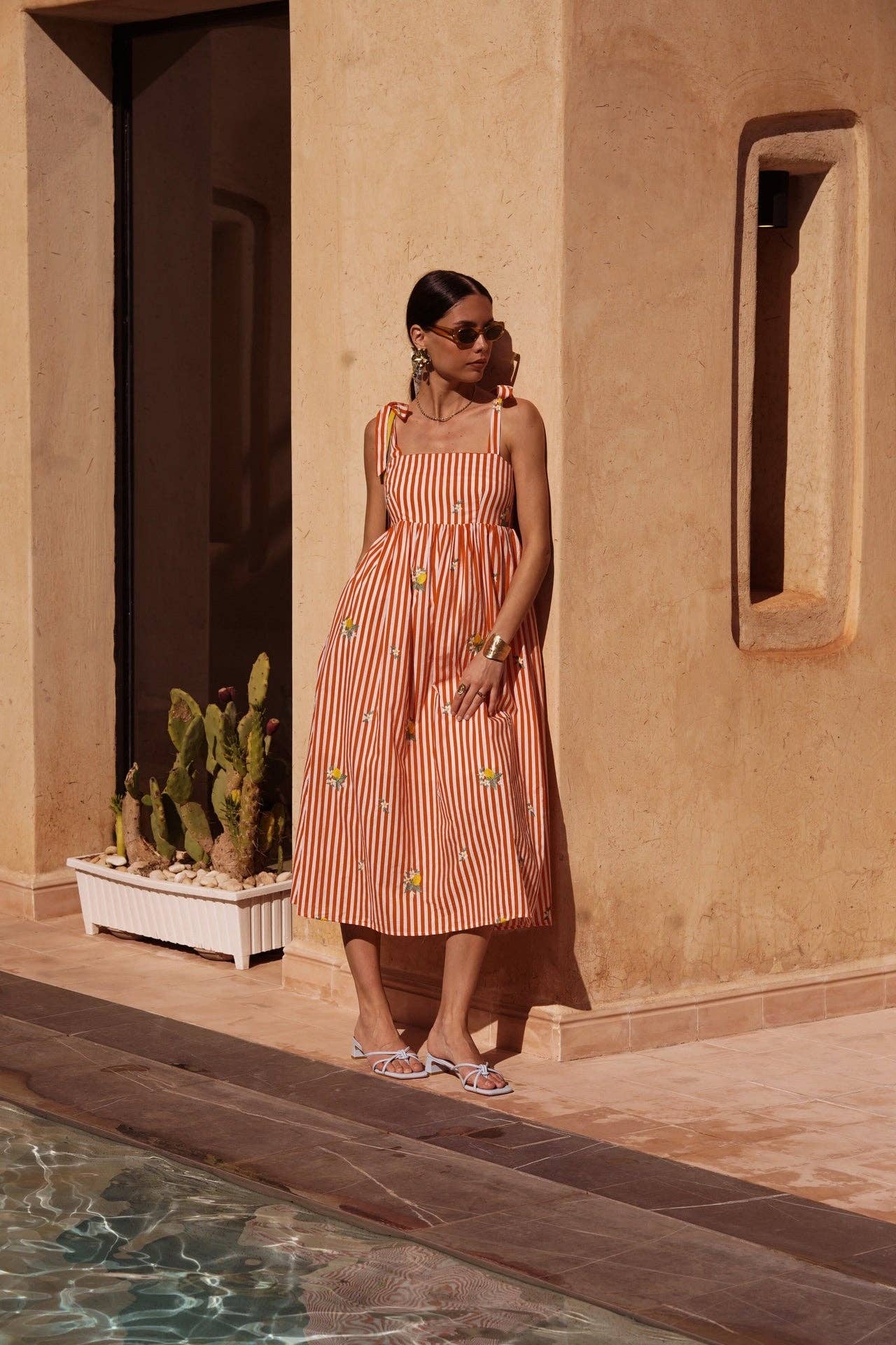Riviera Midi Dress (red)