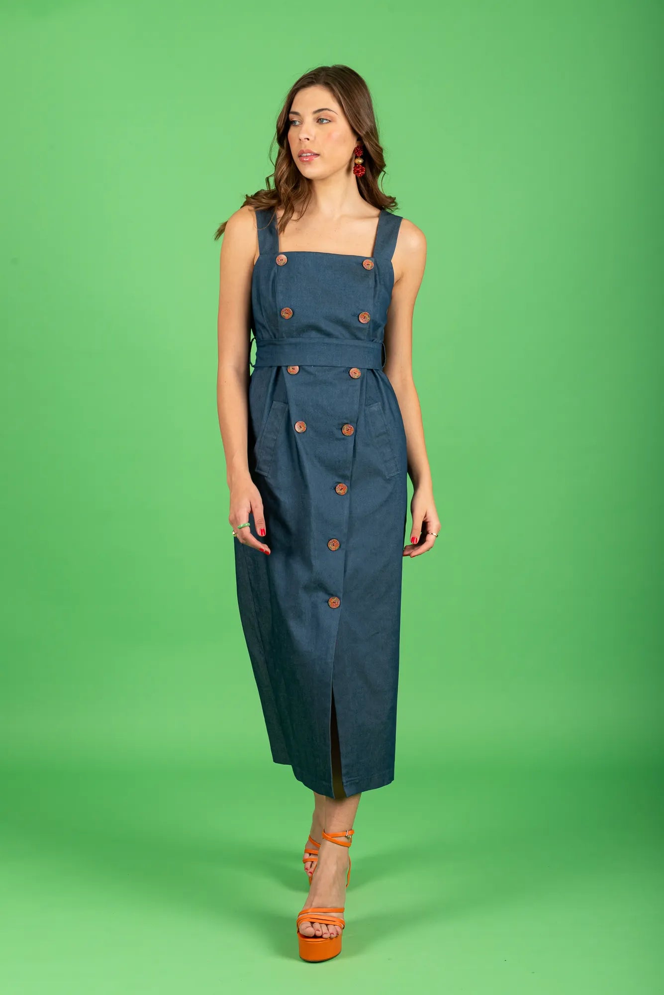 Stephanie Midi Dress (indigo)