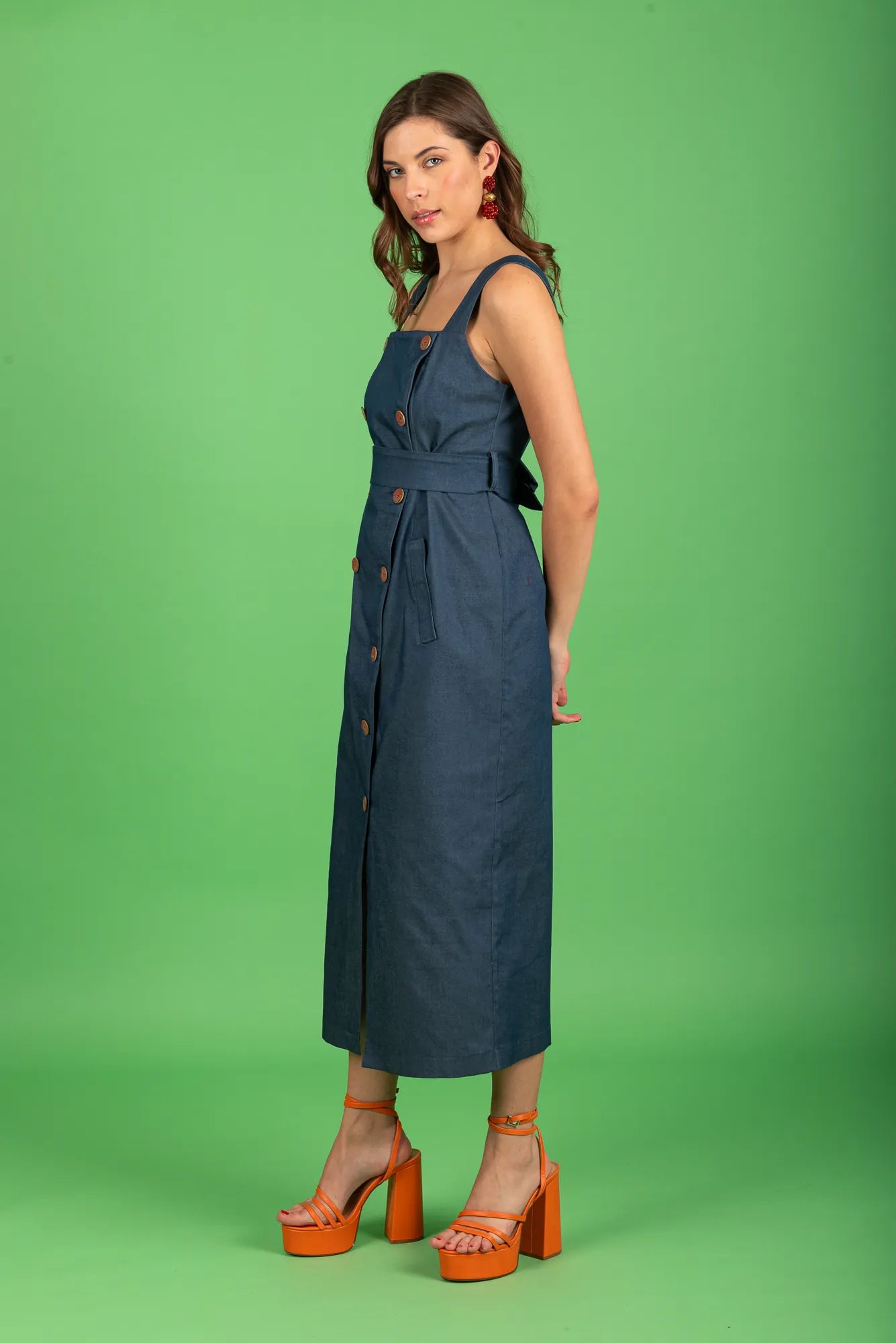 Stephanie Midi Dress (indigo)